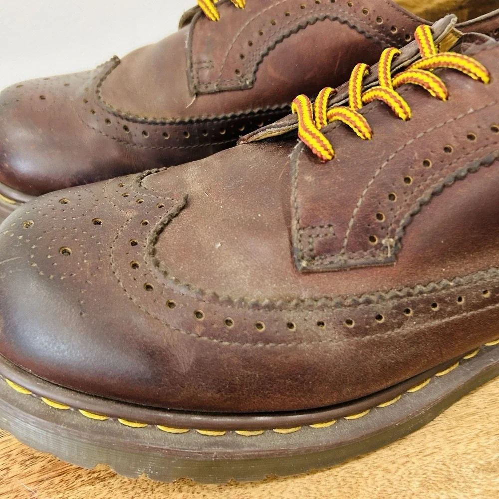 Vintage Doc Dr. Martens 3989/34 Brown  Brogue Made In England Size 10 Y2K